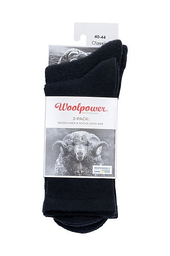 Socks 2-Pack Classic Logo+Liner Black stl 47