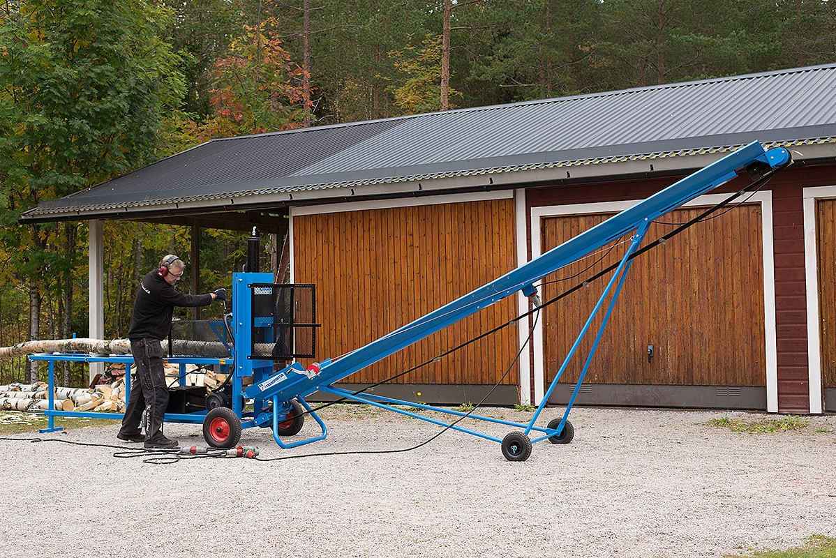 Vedtransportör 5 m, inkl. hjul och vinsch, 1-fas