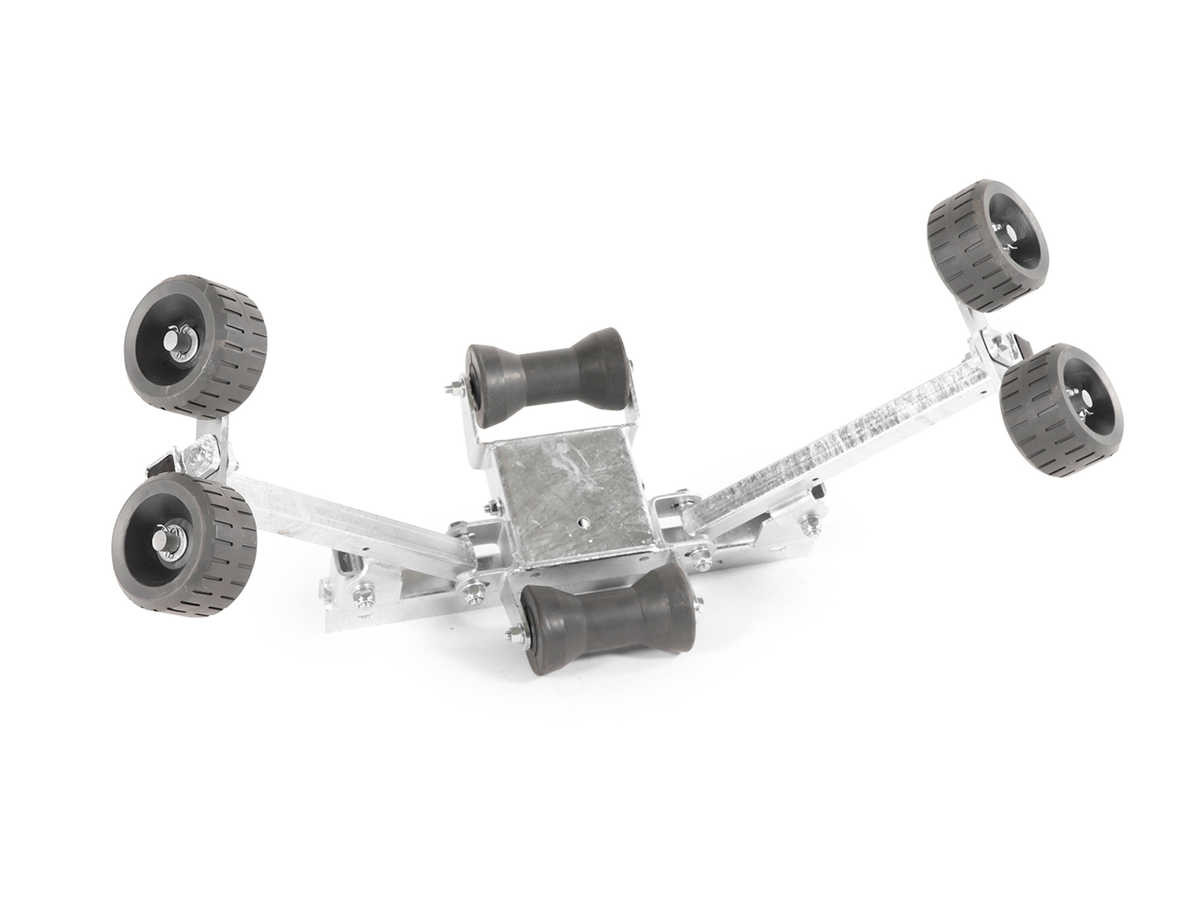 VAGGA SJÄLVJUSTERANDE FRAM BÅT GRÅ/GRÅ DUBBLA RUL