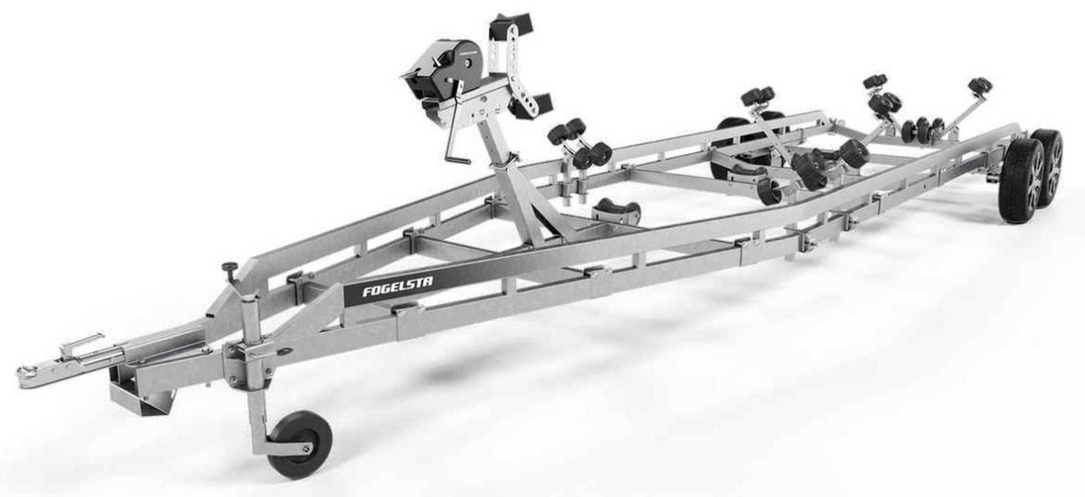 Båtupptagningsvagn ST303000TB SVX 3000KG 30 Fot Grå