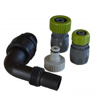 1" vinkelanslutning m/fitting för tryckpump