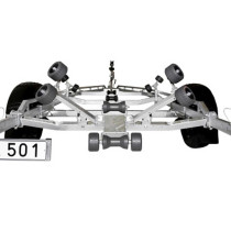 VAGGA SJÄLVJUSTERANDE BAK GRÅ/GRÅ DUBBLA RULLAR 2