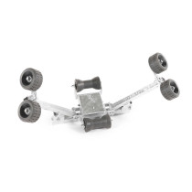 VAGGA SJÄLVJUSTERANDE FRAM BÅT GRÅ/GRÅ DUBBLA RUL